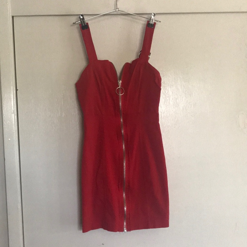 Forever 21 Red Zipper Dress